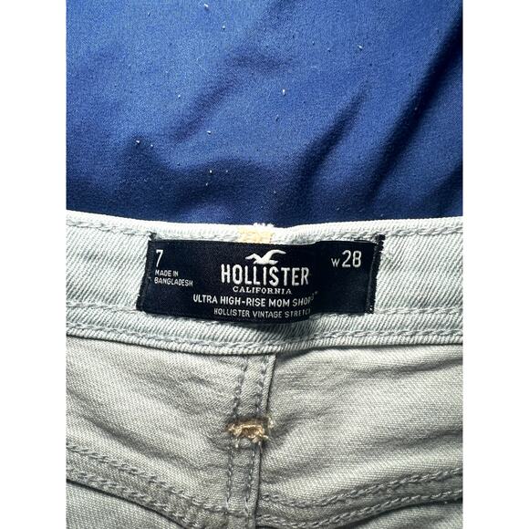 Hollister button fly patchwork raw hem high waisted shorts womens 28 eclectic - Picture 5 of 9